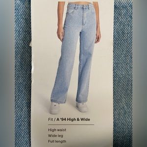 High waist wide leg jeans
